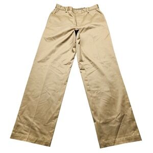 NWT Stafford Signature Men Pima Cotton Khaki Pants 32x32 Straight Fit Flat Front
